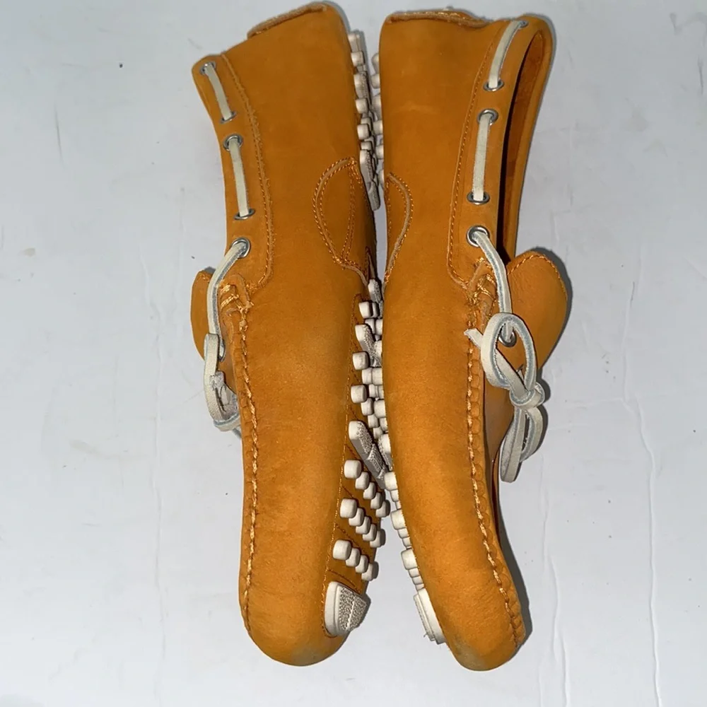 Cole Haan +Nike Air Collaboration Orange Suede Driving Loafer